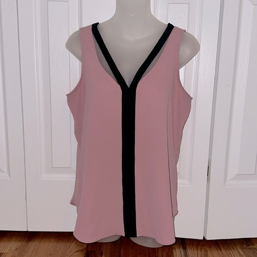 Candies Sleeveless Strap Sexy Tank Top Blouse Shirt Pink Mauve Black M